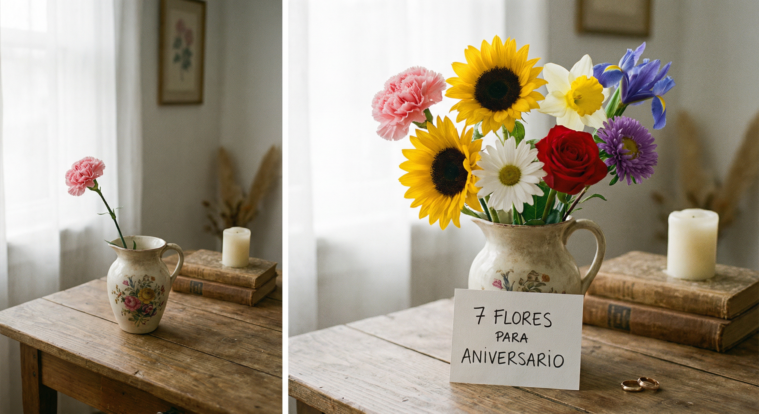7 Flores para aniversario